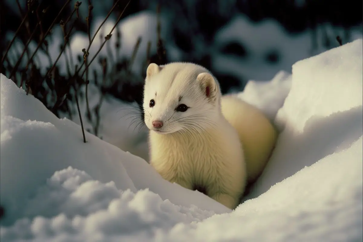 ferret gazing at a potential prey