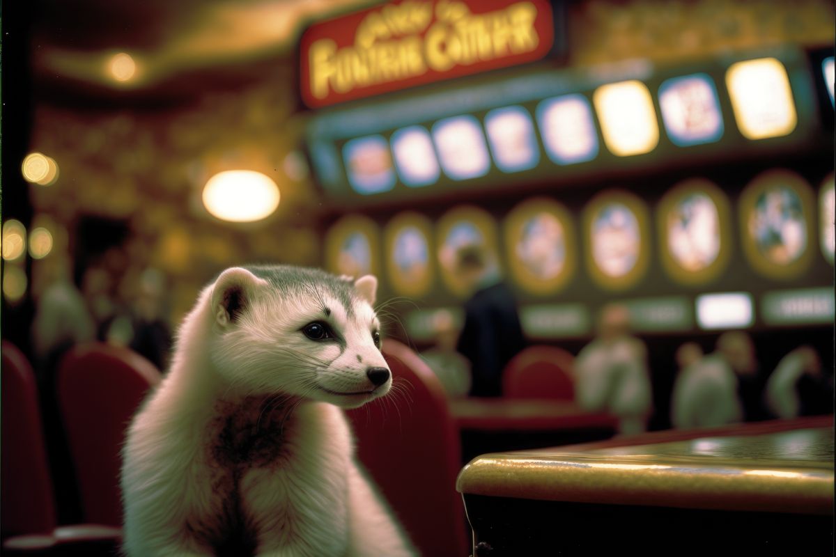 ferret in a casino