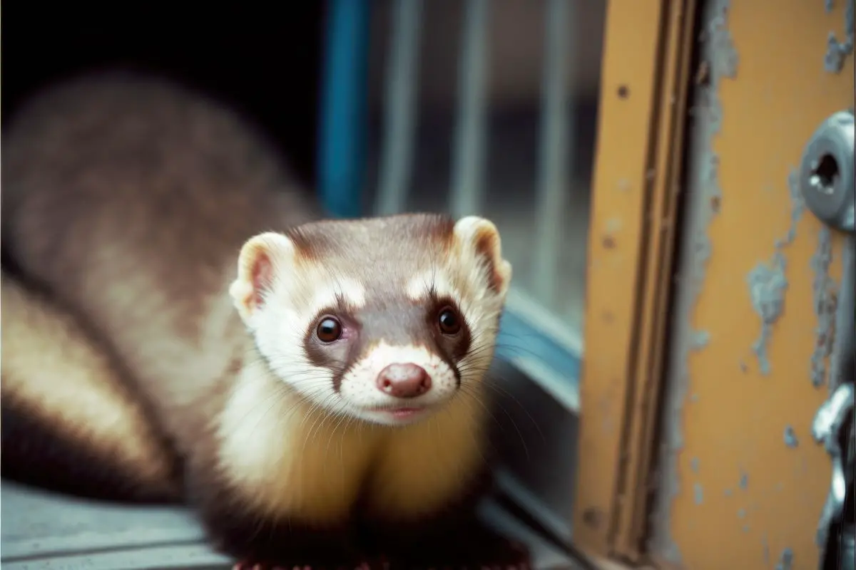 a ferret looking semi-happy