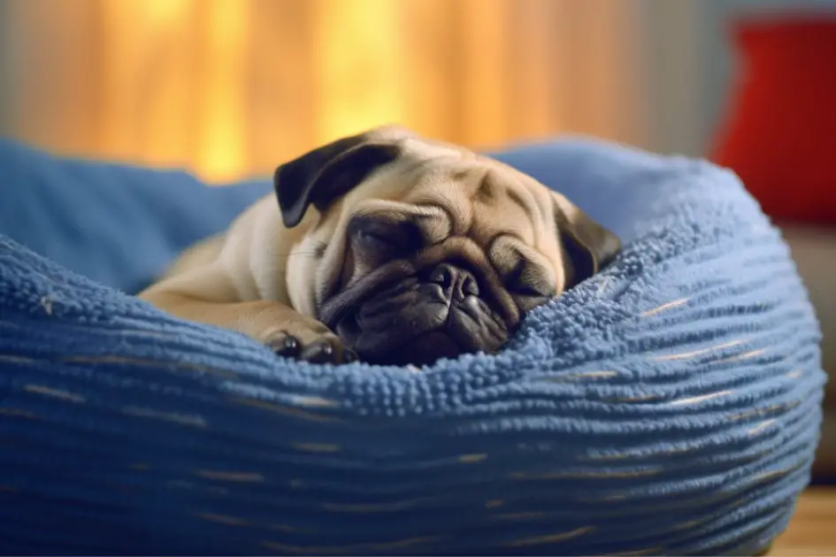 Sleeping pug sounds like a pig